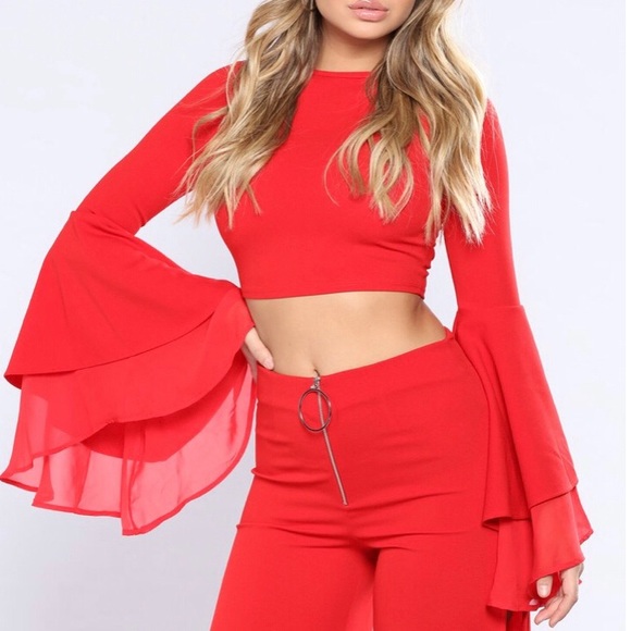 Fashion Nova Tops - Red crop top